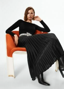 Jupe Plissée Satinée -New Trendy Shop 37095906 99 D2