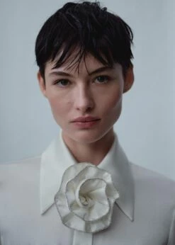 Chemise Satinée Maxifleur Strass -New Trendy Shop 47006717 05 D1