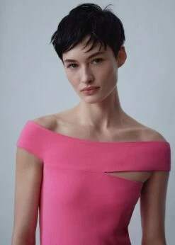 Robe Col Asymétrique -New Trendy Shop 47016716 81 D1