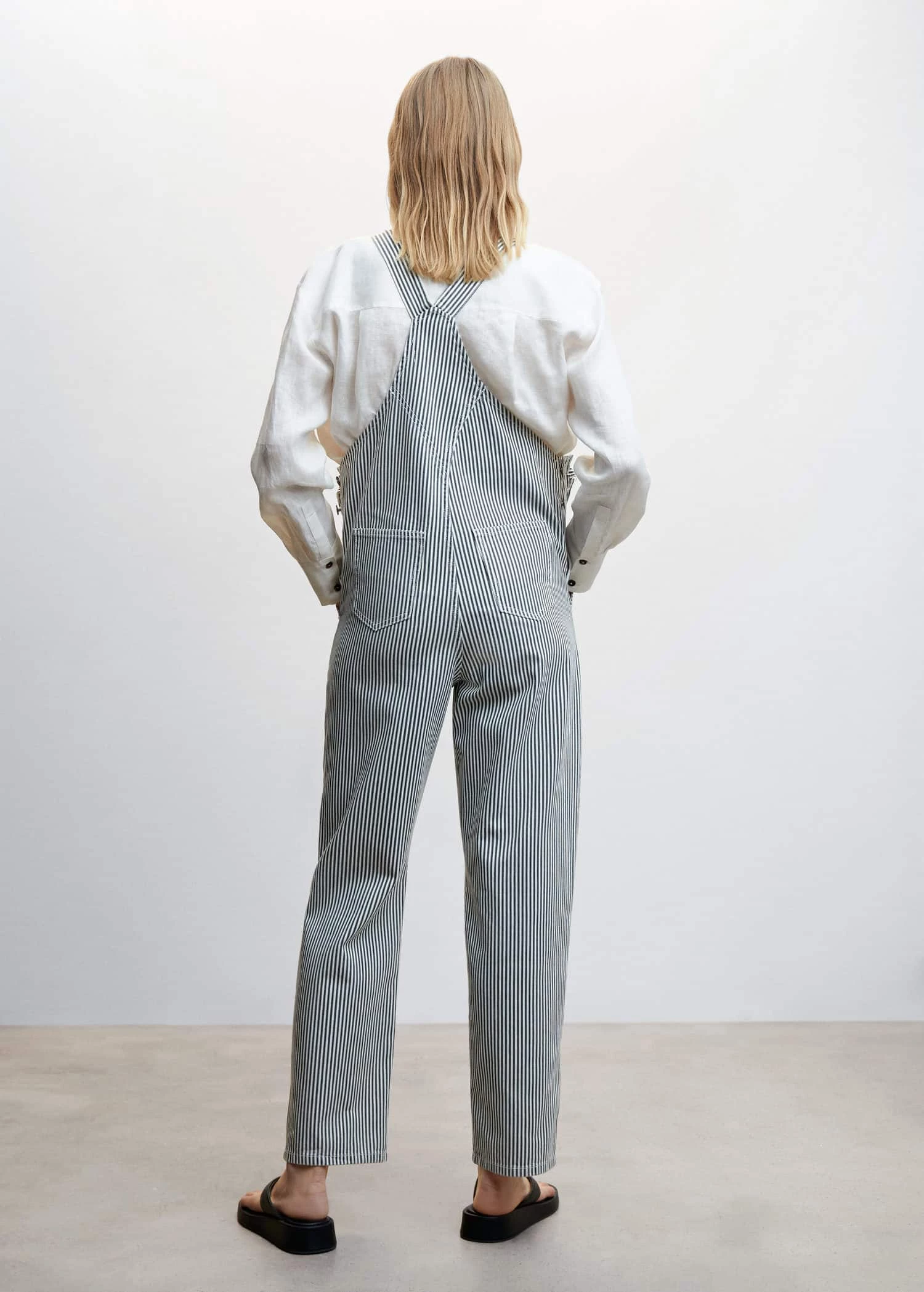 Salopette De Grossesse En Jean Rayures 3 Salopette De Grossesse En Jean Rayures – Image 3