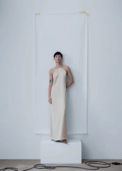 Robe En Satin à Col Rigide -New Trendy Shop 47076712 08 99999999 01