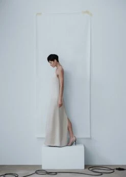 Robe En Satin à Col Rigide -New Trendy Shop 47076712 08 D4