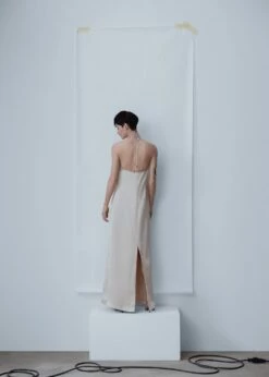 Robe En Satin à Col Rigide -New Trendy Shop 47076712 08 R