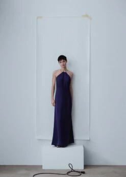 Robe En Satin à Col Rigide -New Trendy Shop 47076712 57 99999999 01