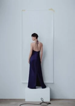 Robe En Satin à Col Rigide -New Trendy Shop 47076712 57 R