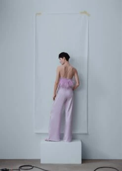 Top Satiné Détail Plumes -New Trendy Shop 47086710 62 R