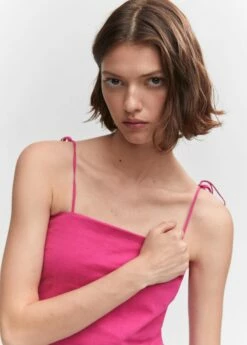 Robe Lin Détails Perles -New Trendy Shop 57000256 88 D1