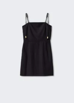 Robe Lin Détails Perles -New Trendy Shop 57000256 99 B