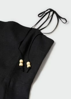 Robe Lin Détails Perles -New Trendy Shop 57000256 99 D8