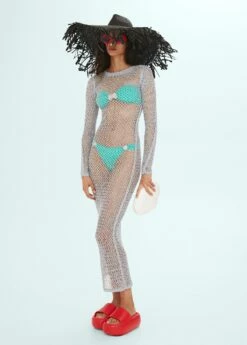 Robe Maille Métallisée -New Trendy Shop 57000400 PL D2