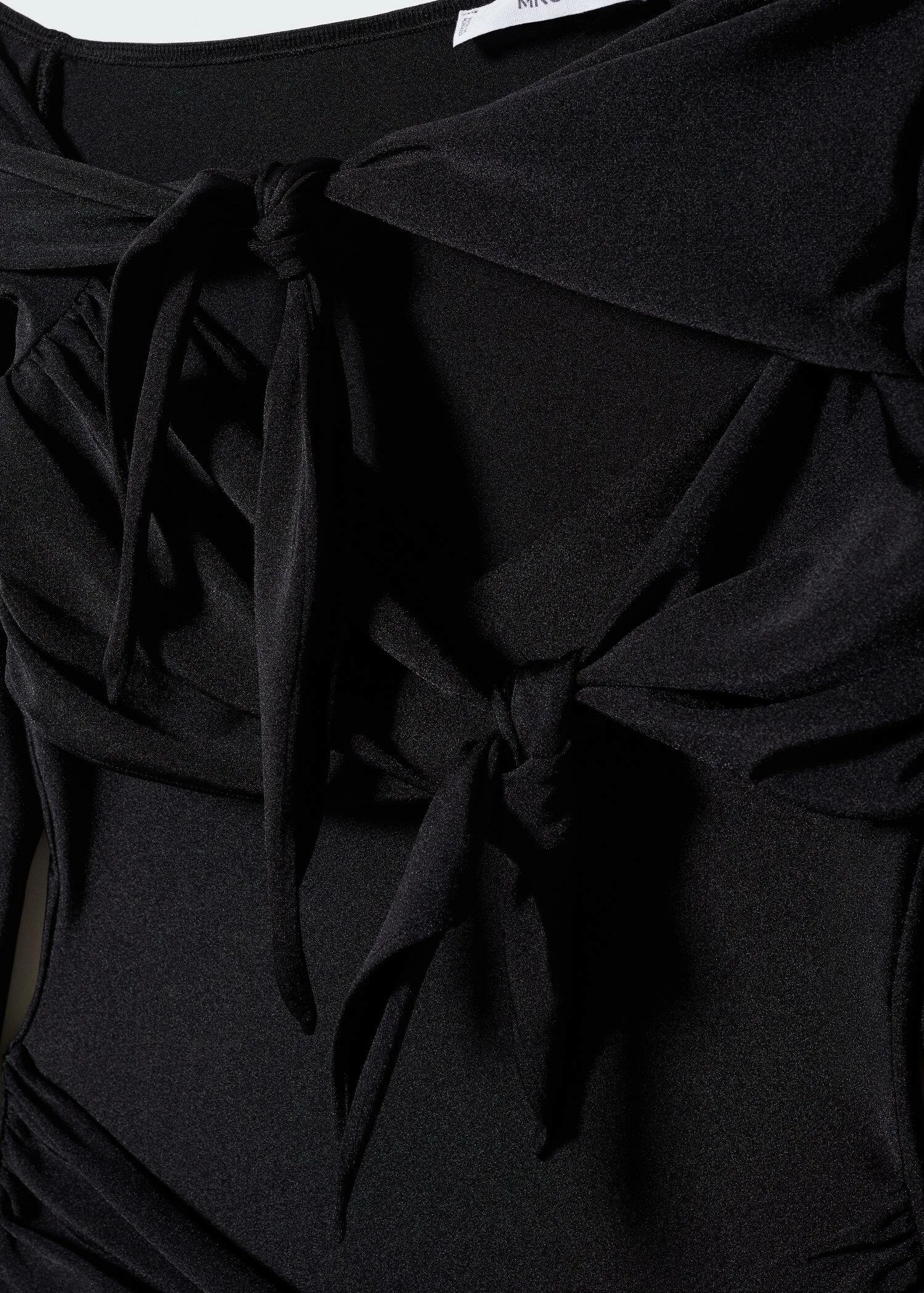 Robe Drapée Détail Nœuds 5 Robe Drapée Détail Nœuds – Image 5