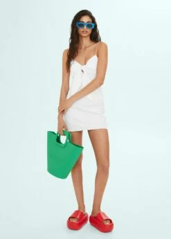 Robe Bretelles Encolure Nouée -New Trendy Shop 57000431 01 99999999 01