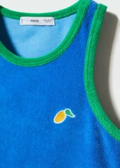 Top Tissu éponge Détail Brodé -New Trendy Shop 57000440 52 D8