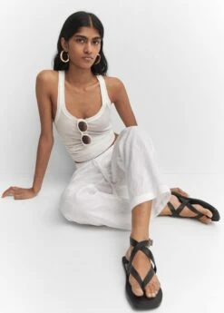 Pantalon Lin Nœud 12 Pantalon Lin Nœud -New Trendy Shop 57000900 01 D2