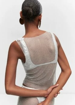 Top Maille Filet Détail Cristal -New Trendy Shop 57001045 01 R