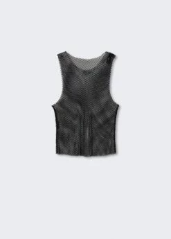 Top Maille Filet Détail Cristal -New Trendy Shop 57001045 99 B