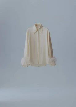 Chemise Satinée Détail Plumes 13 Chemise Satinée Détail Plumes -New Trendy Shop 57001095 01 B