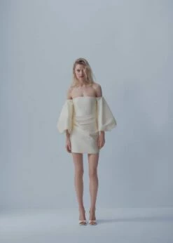 Robe Satin Manches Bouffantes -New Trendy Shop 57001099 01 99999999 01