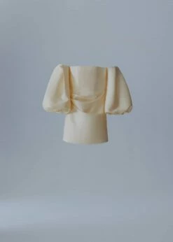 Robe Satin Manches Bouffantes -New Trendy Shop 57001099 01 B