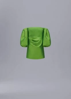 Robe Satin Manches Bouffantes -New Trendy Shop 57001099 40 B