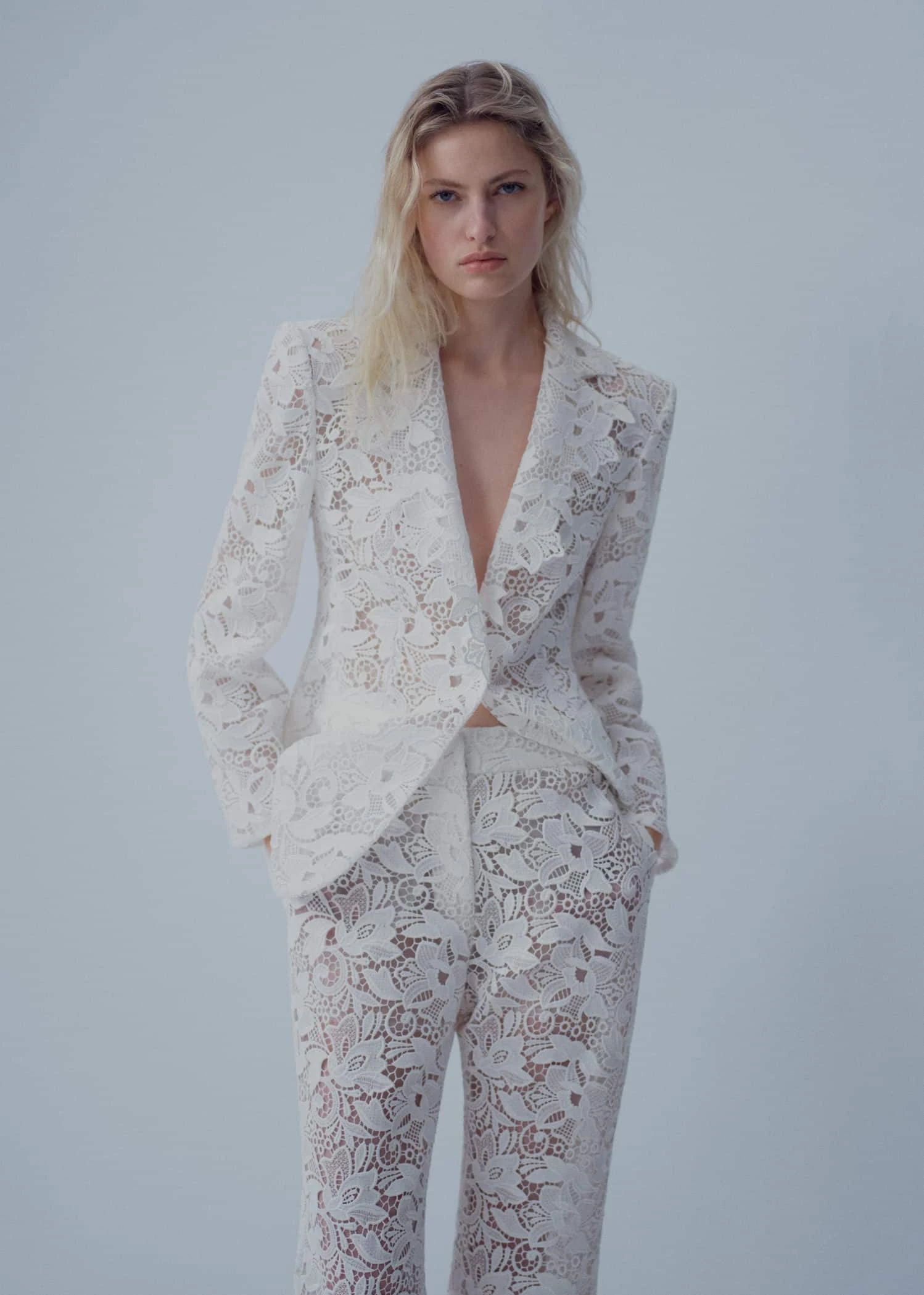 Pantalon Tailleur Guipure 1 Pantalon Tailleur Guipure