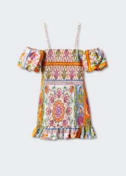 Robe Froncée Manches Bouffantes -New Trendy Shop 57001126 02 B