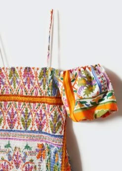 Robe Froncée Manches Bouffantes -New Trendy Shop 57001126 02 D8