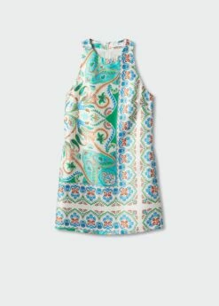 Robe Satinée Paisley -New Trendy Shop 57001132 02 B