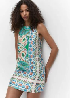 Robe Satinée Paisley -New Trendy Shop 57001132 02 D2