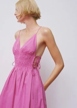 Robe Coton Nœuds Sur Les Côtés -New Trendy Shop 57002892 85 D7