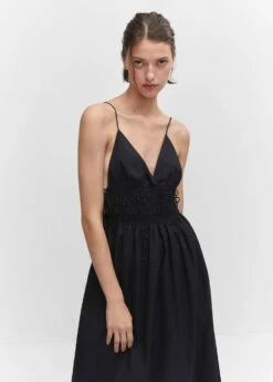 Robe Coton Nœuds Sur Les Côtés -New Trendy Shop 57002892 99