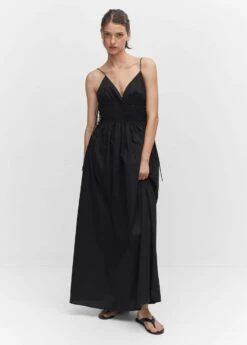 Robe Coton Nœuds Sur Les Côtés -New Trendy Shop 57002892 99 99999999 01