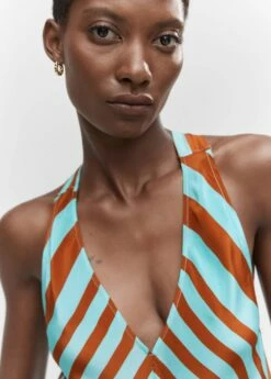 Robe Satinée Col V -New Trendy Shop 57002894 46 D1