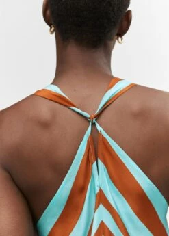 Robe Satinée Col V -New Trendy Shop 57002894 46 D6