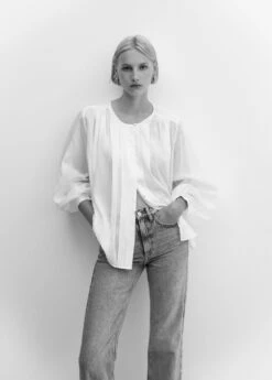 Blouse Détails Froncés -New Trendy Shop 57005991 01 D2