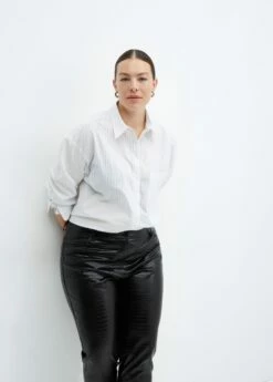 Pantalon Droit Effet Croco -New Trendy Shop 57007722 99 D4