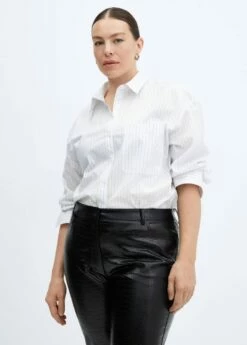 Pantalon Droit Effet Croco -New Trendy Shop 57007722 99 D5