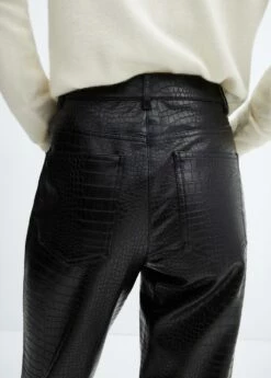 Pantalon Droit Effet Croco -New Trendy Shop 57007722 99 D6