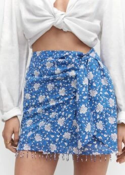 Minijupe Imprimée Perles -New Trendy Shop 57010081 52 D1