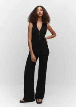 Gilet Texturé Col Polo -New Trendy Shop 57010277 99 99999999 01