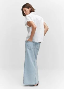 Chemise Lin Manches Courtes -New Trendy Shop 57010719 02 R