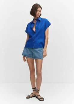 Chemise Lin Manches Courtes -New Trendy Shop 57010719 52 99999999 01