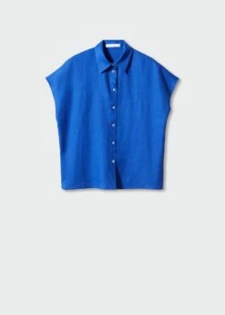 Chemise Lin Manches Courtes -New Trendy Shop 57010719 52 B