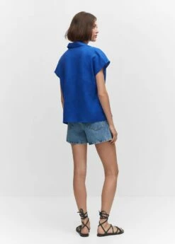 Chemise Lin Manches Courtes -New Trendy Shop 57010719 52 R