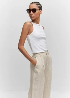 Pantalon Droit Lin -New Trendy Shop 57010735 08 D1