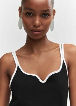 Top Bretelles Contrastantes -New Trendy Shop 57012884 99 D1