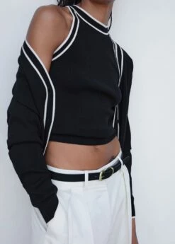 Top Maille Détails Contrastants -New Trendy Shop 57013783 99 D6