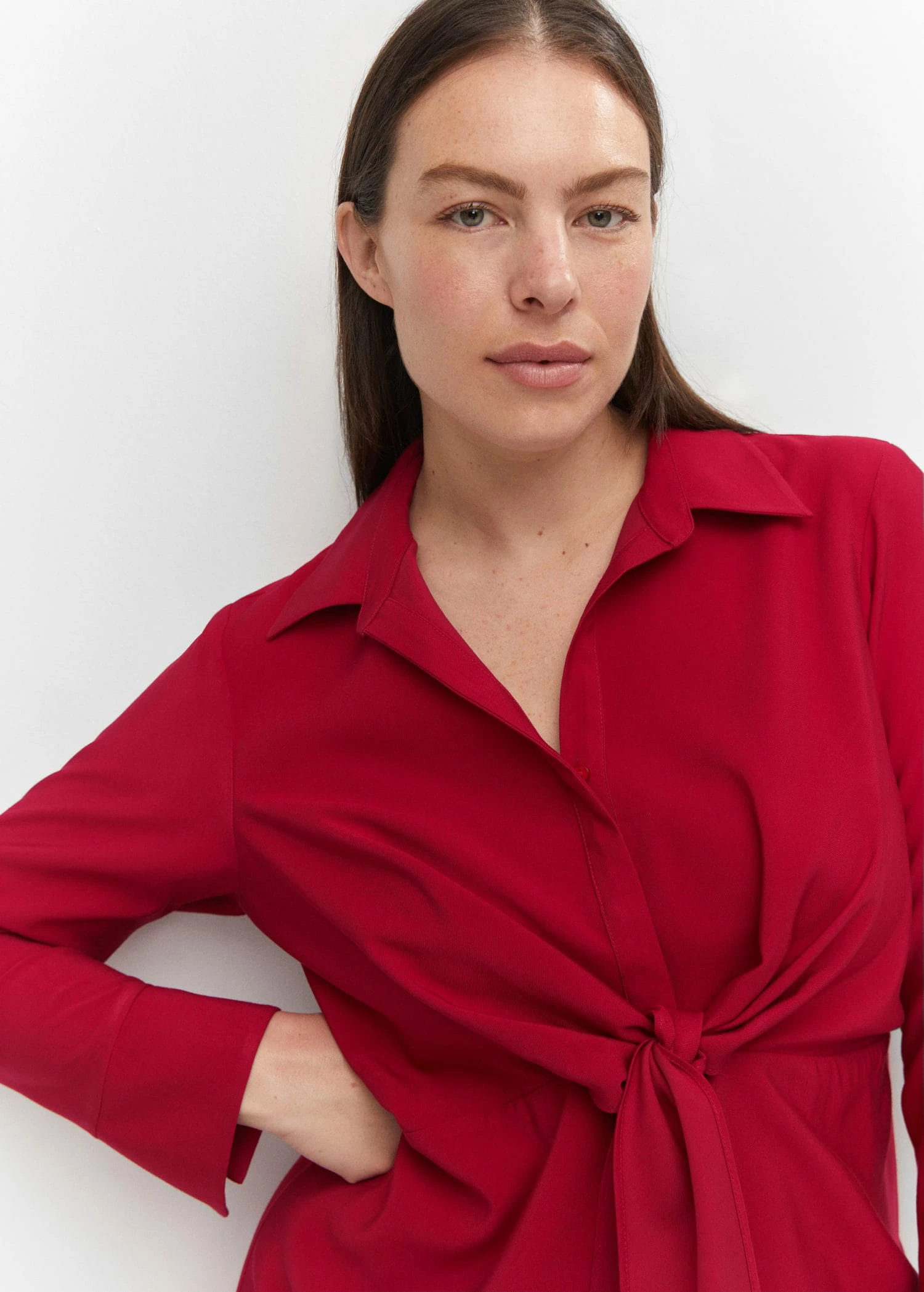 Robe Chemise Détail Nœud 6 Robe Chemise Détail Nœud – Image 6