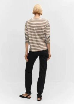 T-shirt Coton Col En V -New Trendy Shop 57014404 06 R