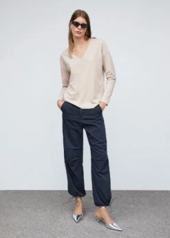 T-shirt Coton Col En V -New Trendy Shop 57014404 08 99999999 01